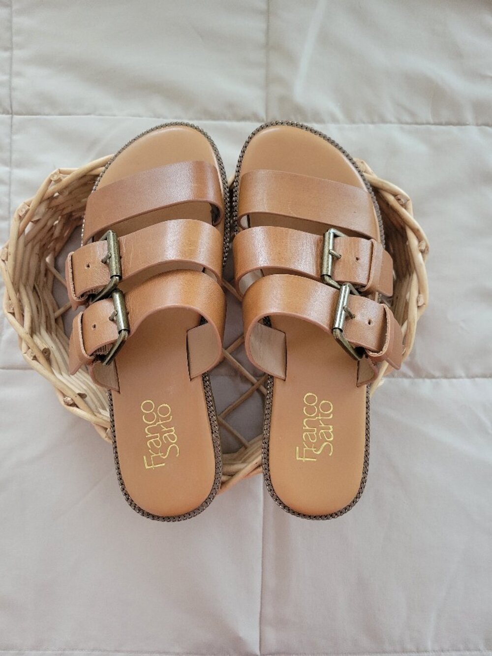 Franco Sarto leather sandals Size 7. Preowned